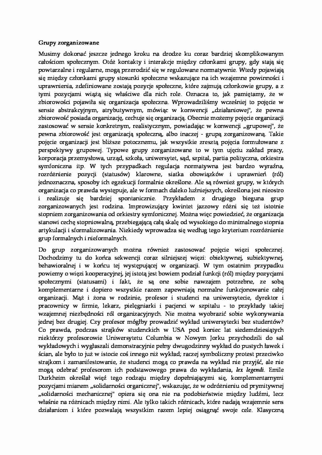 Grupy zorganizowane w -wykład - strona 1