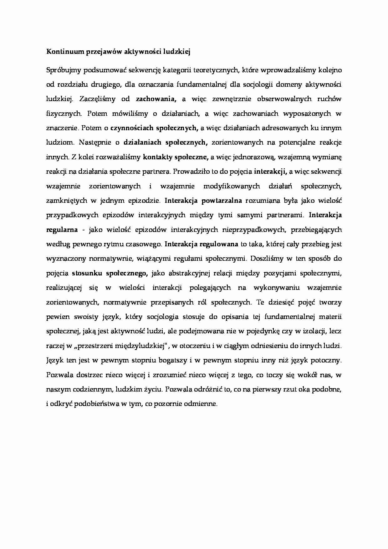 Kontinuum przejawów aktywności ludzkiej - strona 1