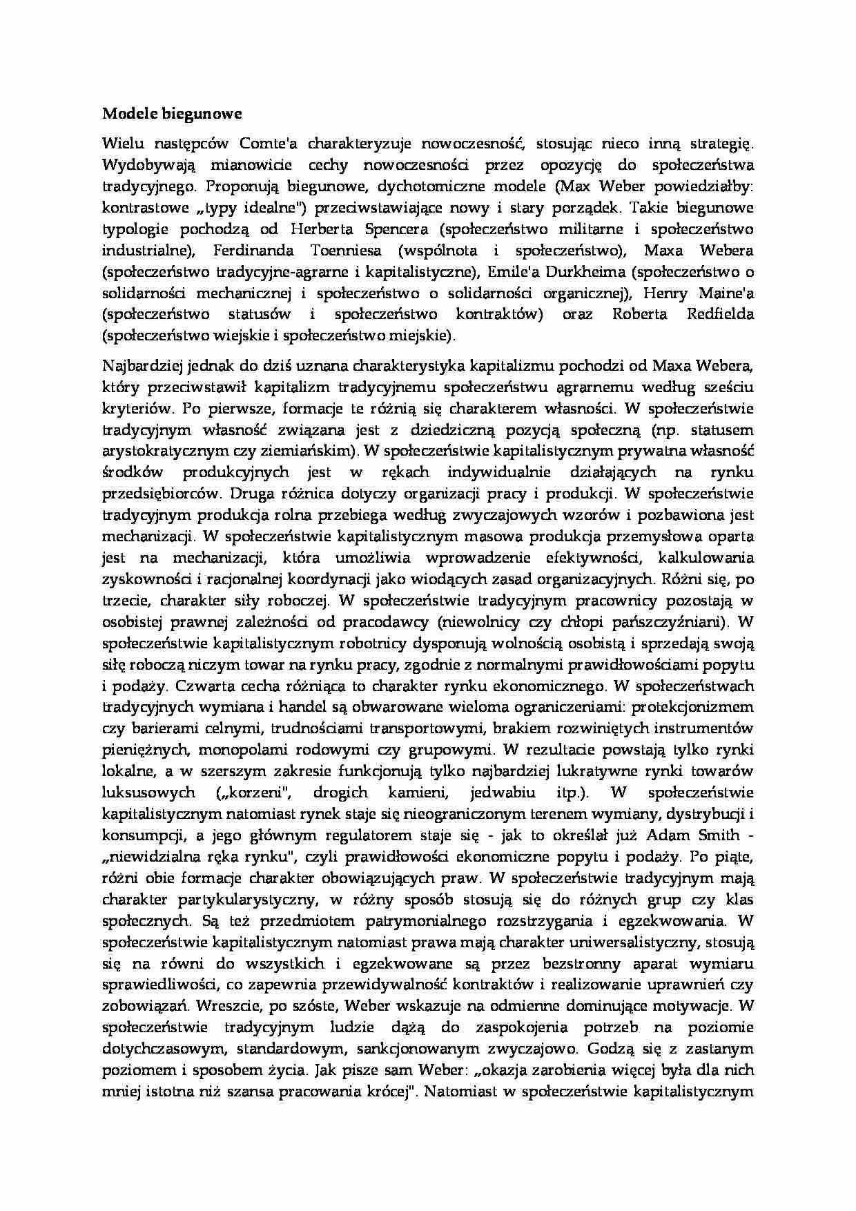 Modele biegunowe - socjologia - strona 1