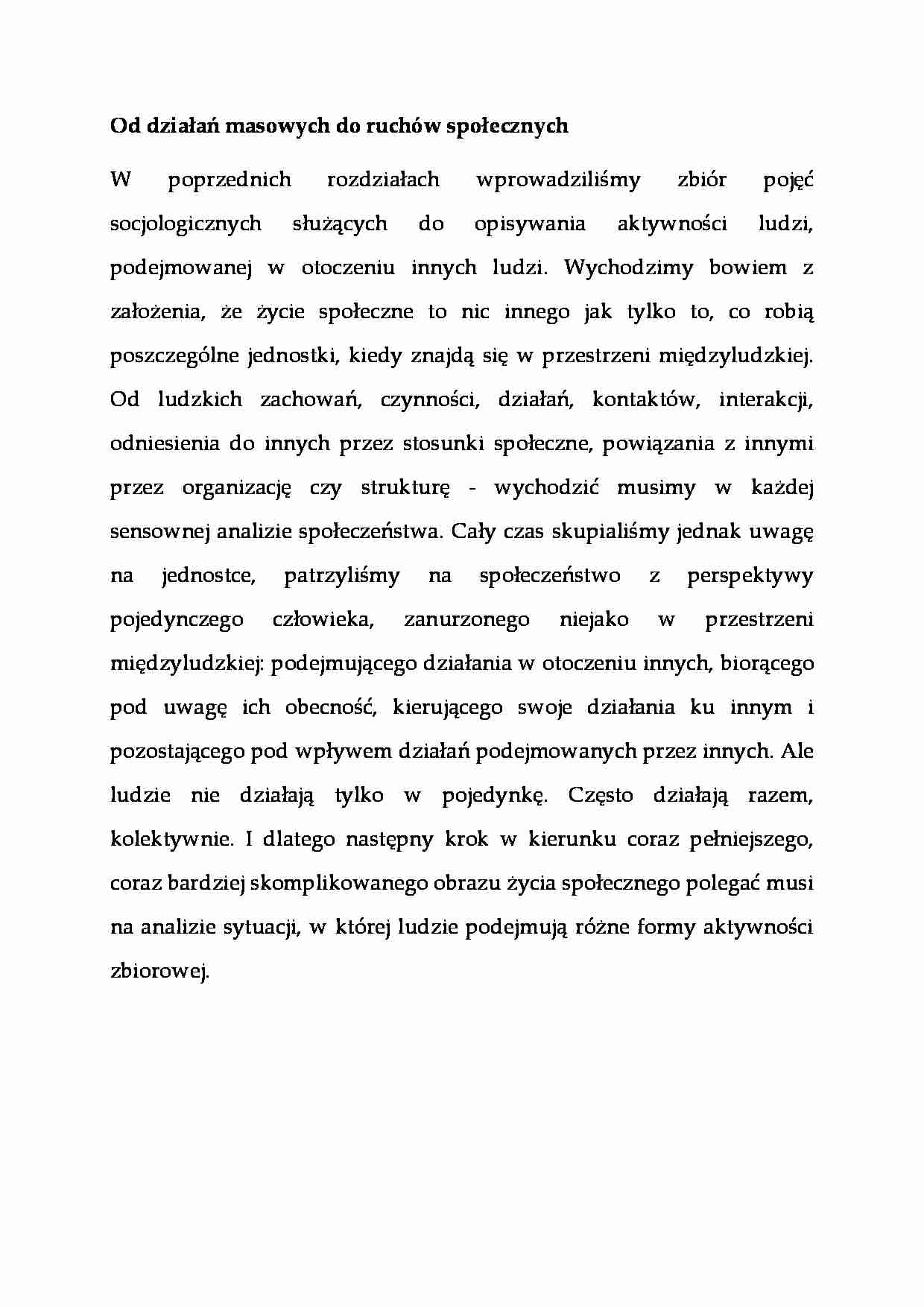 Od działań masowych do ruchów społecznych - strona 1