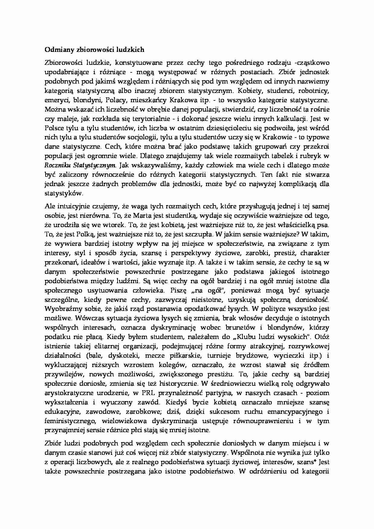 Odmiany zbiorowości ludzkich - strona 1