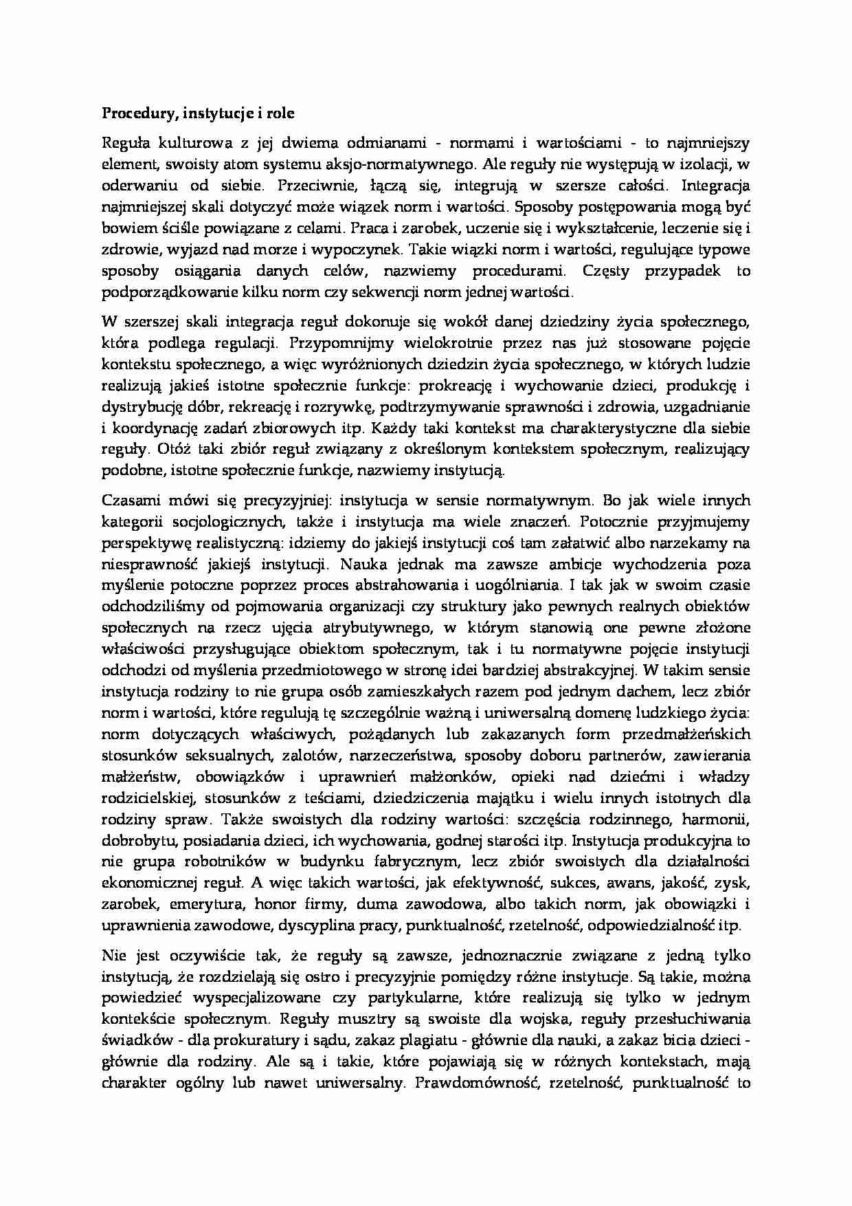 Procedury, instytucje i role - strona 1