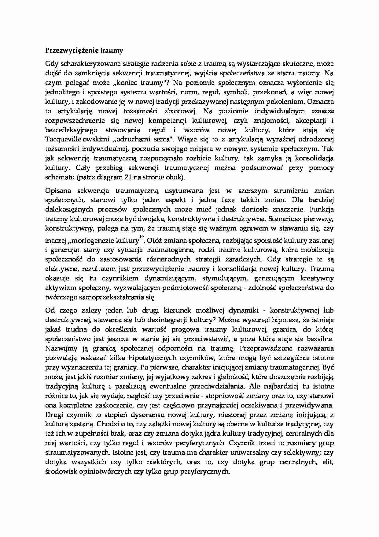 Przezwyciężenie traumy - wykład - strona 1