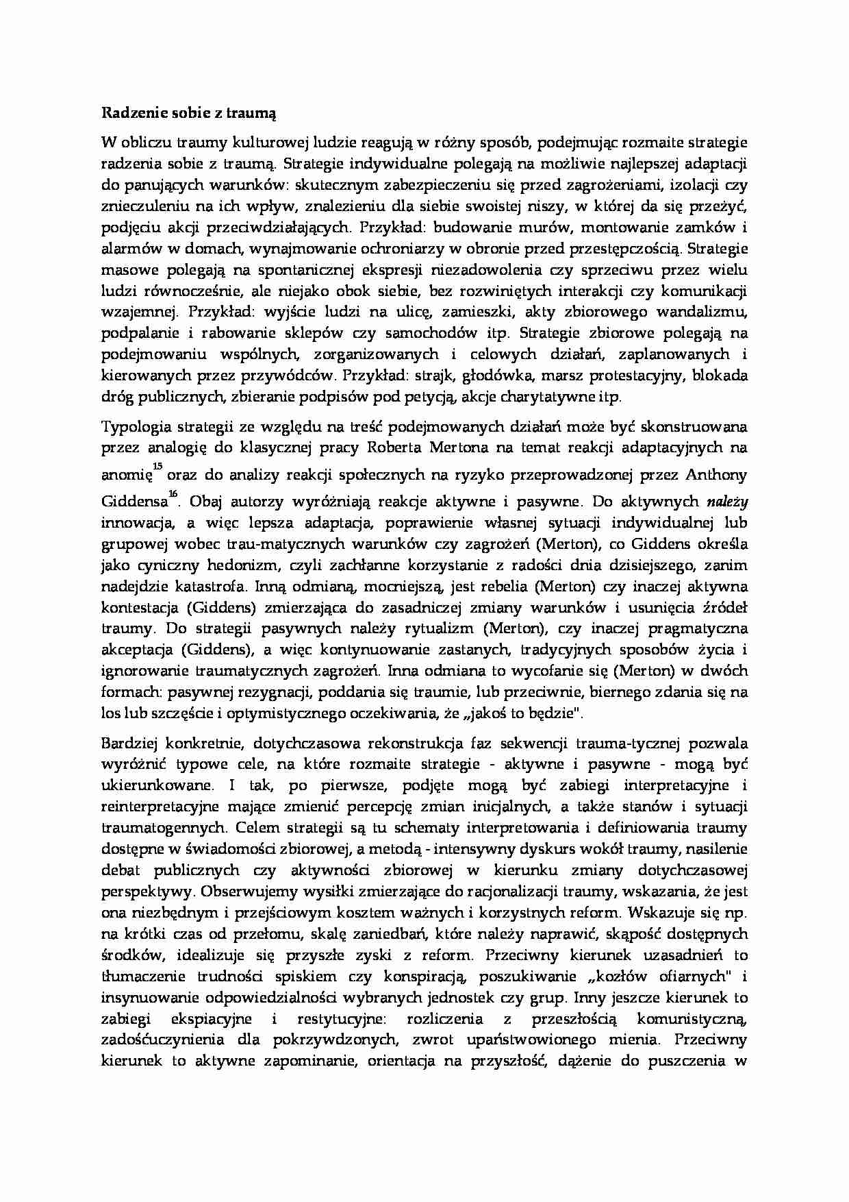Radzenie sobie z traumą - strona 1