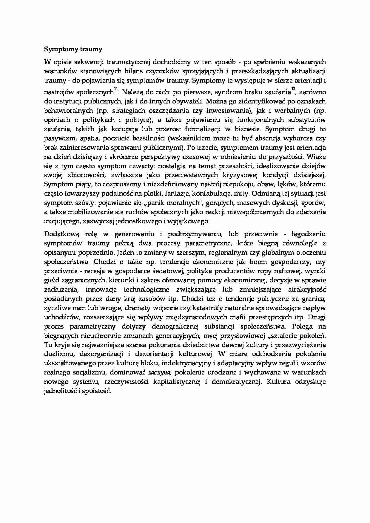 Symptomy traumy - wykład - strona 1
