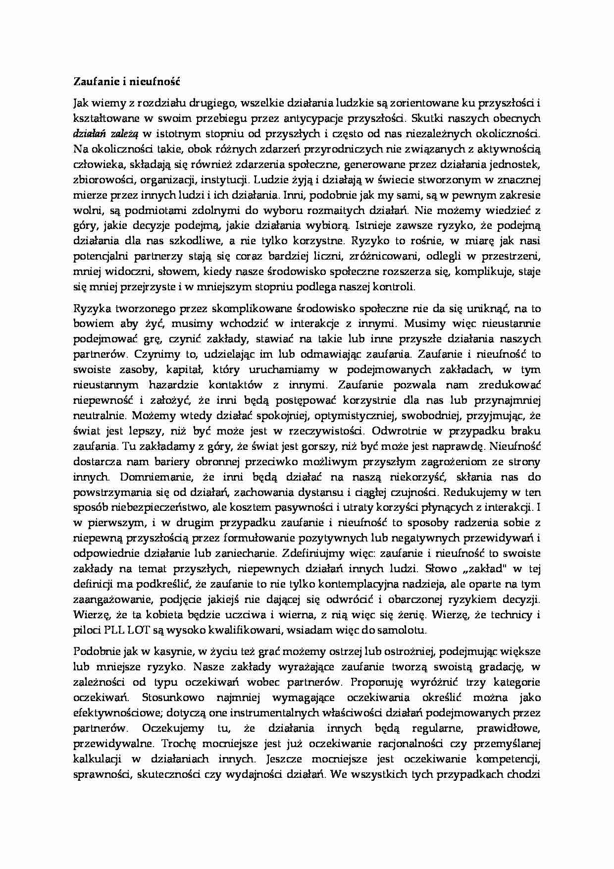 Zaufanie i nieufność - strona 1