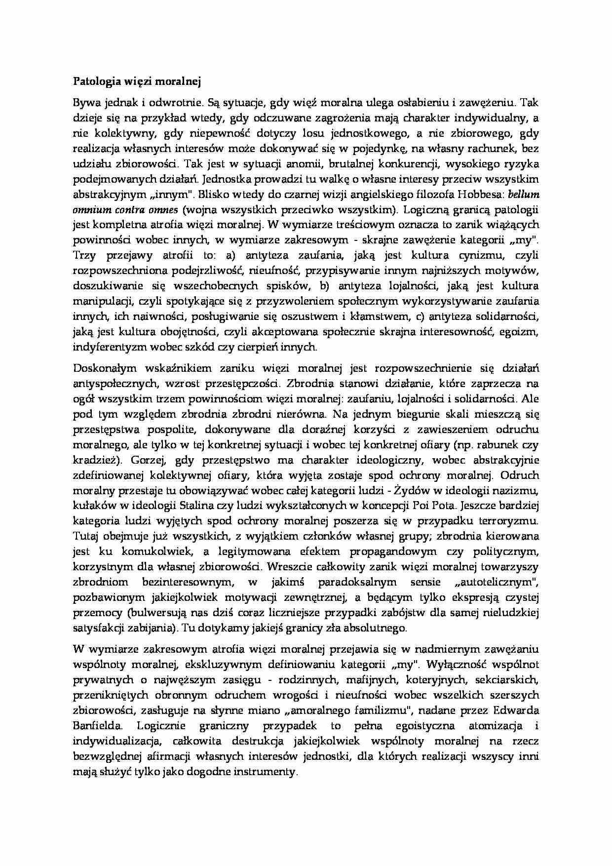 Patologia więzi moralnej - strona 1