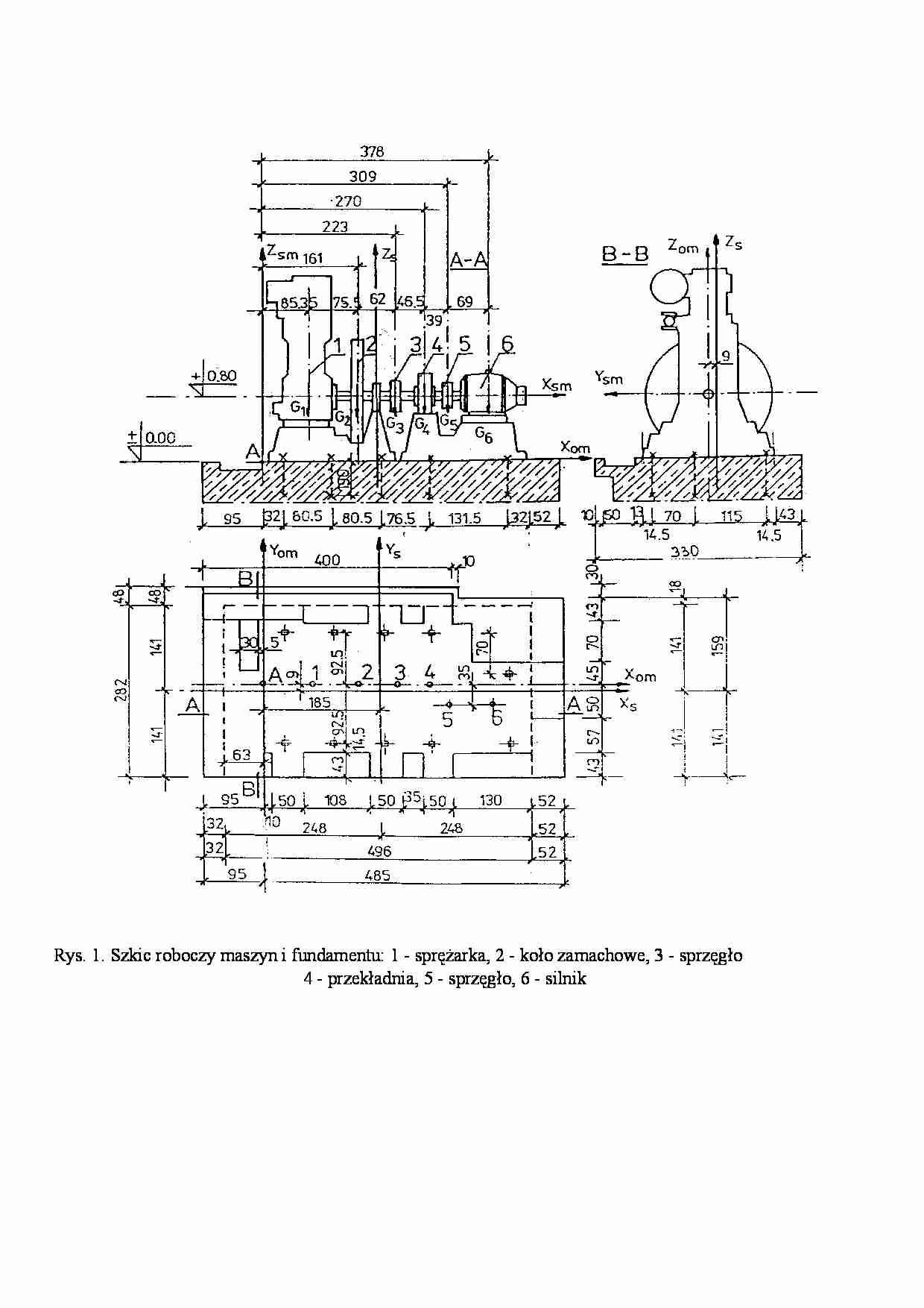 Szkic roboczy maszyn i fundamentu - strona 1