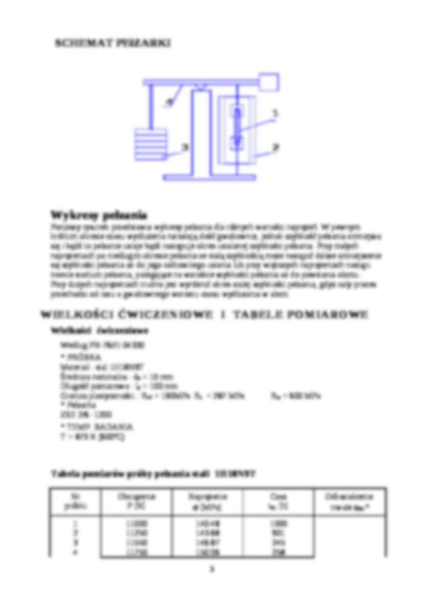 Badanie własności reologicznych metali- próba pełzania - Wytrzymałość materiałów - strona 3
