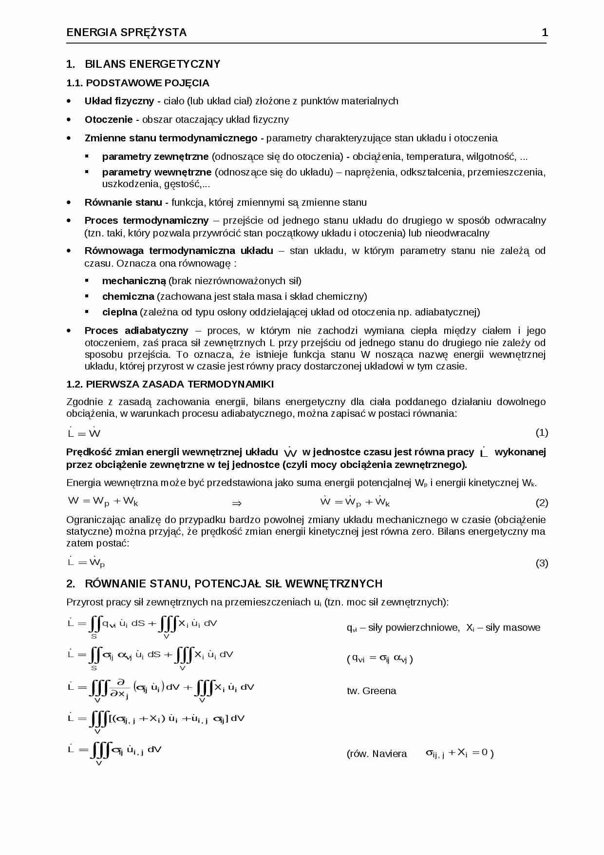 Bilans energetyczny - Układ fizyczny - strona 1