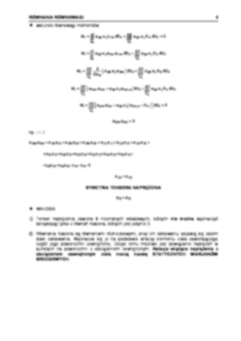Równania równowagi - opracowanie  - strona 2