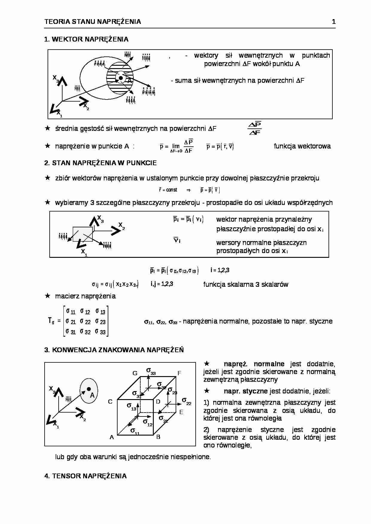 Naprężenia - opracowanie  - strona 1