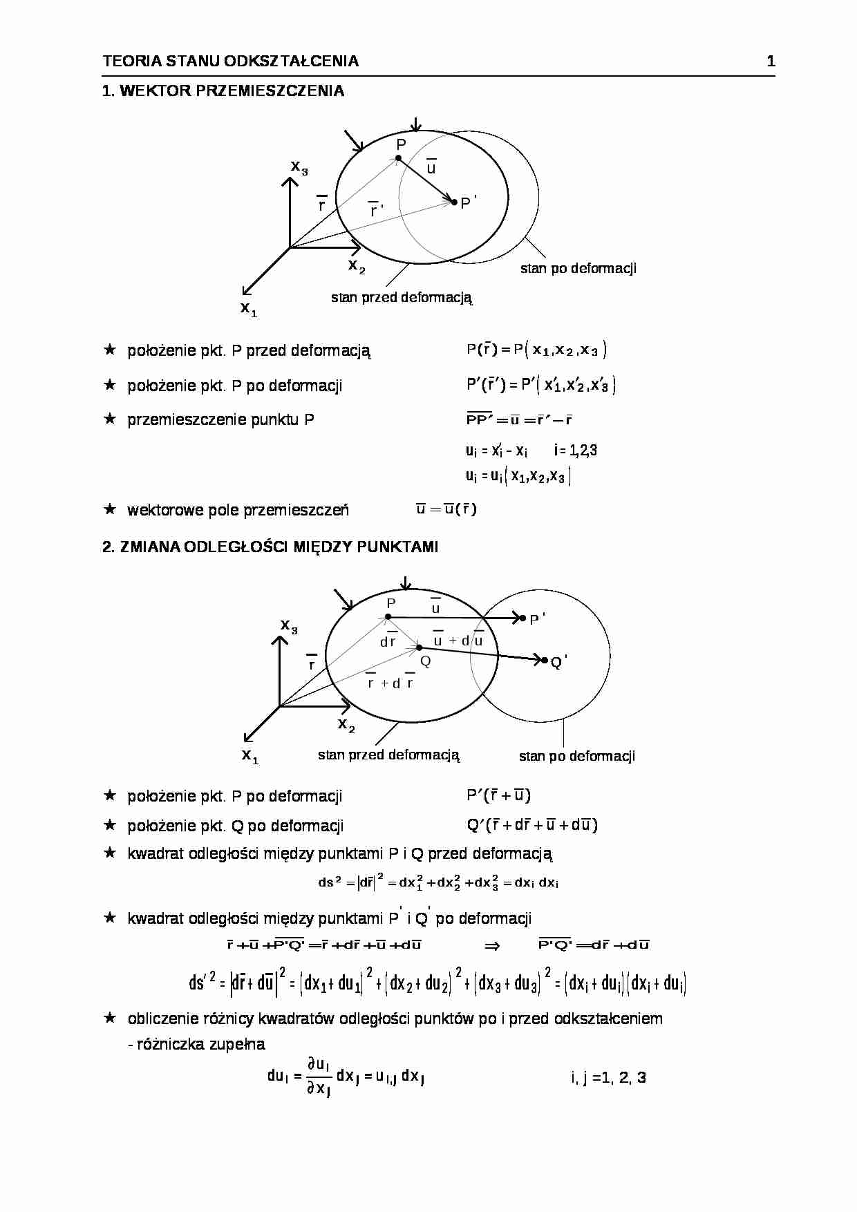 Wektor przemieszczenia - opracowanie  - strona 1