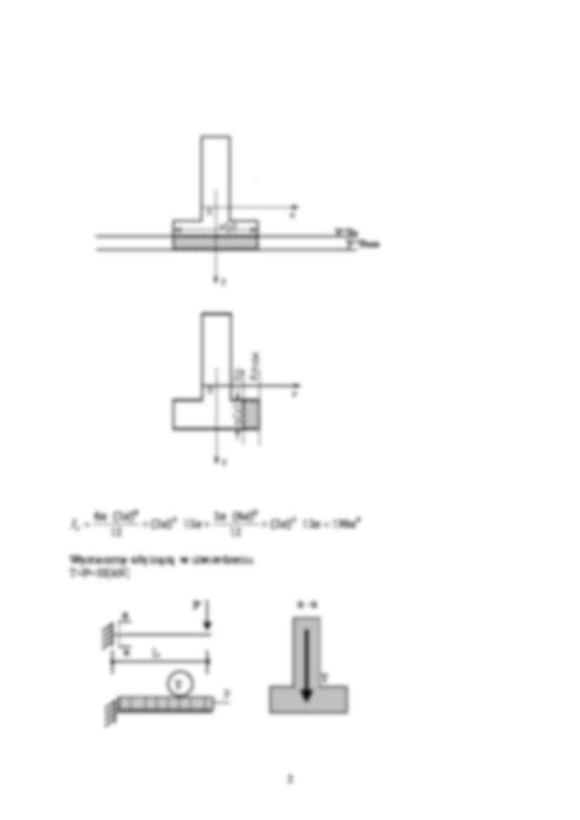 Naprężenia styczne przy zginaniu nierównomiernym - przykład  - strona 2