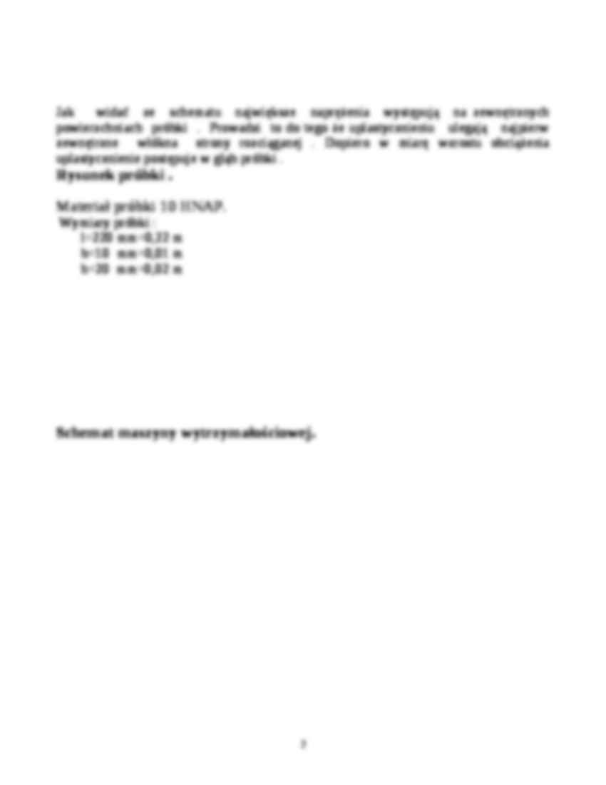 Wyznaczanie nośności granicznej belki zginanej - sprawozdanie - strona 2