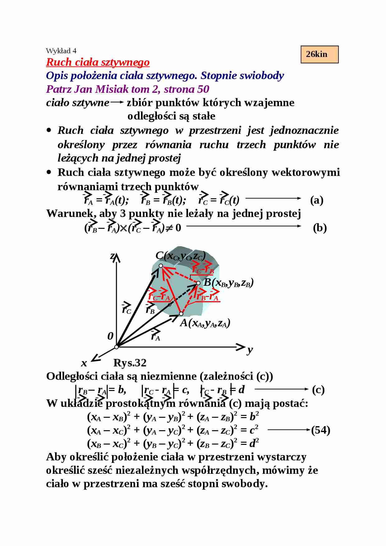 Kinematyka - wykład 4 - strona 1