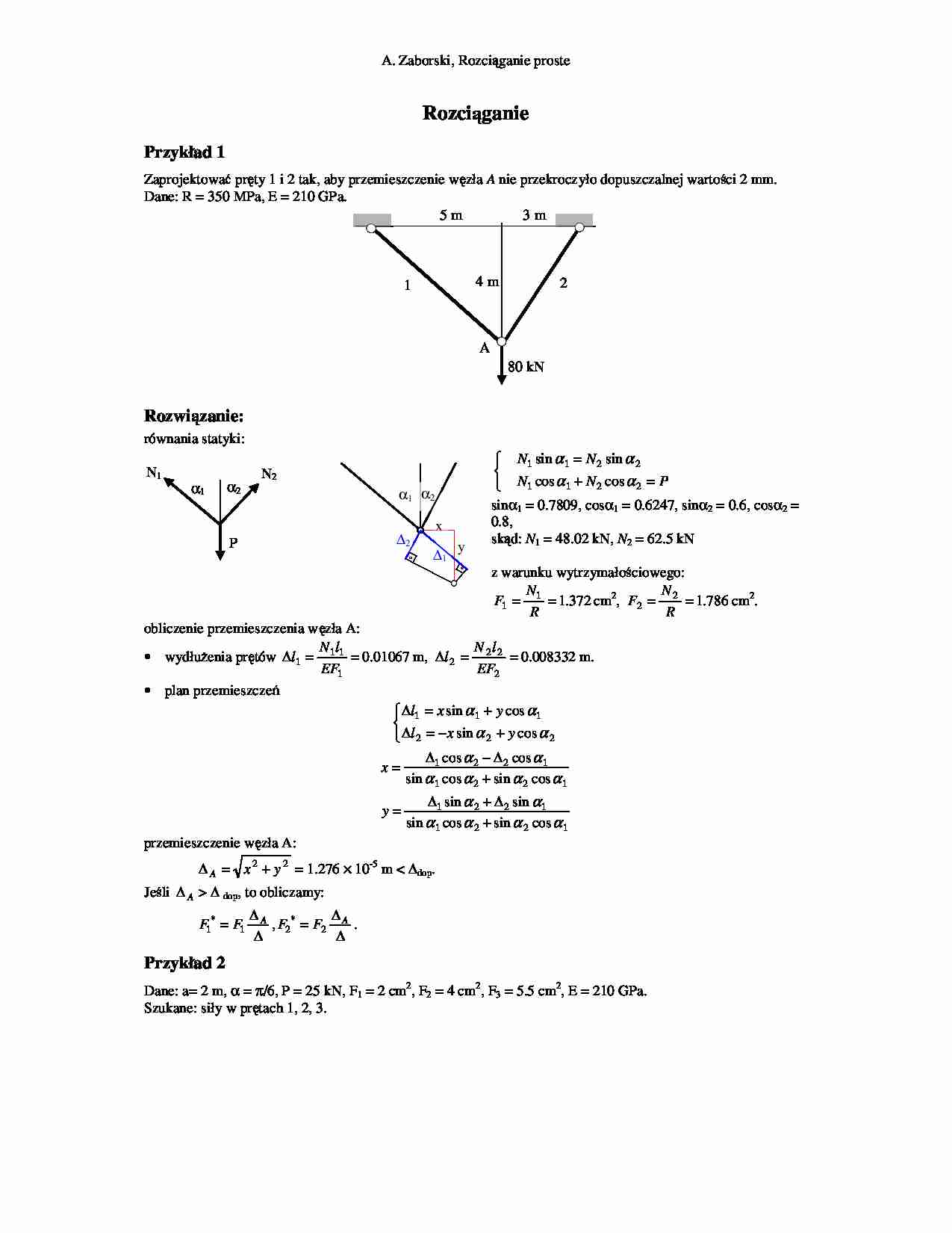 Rozciaganie - przykład - strona 1