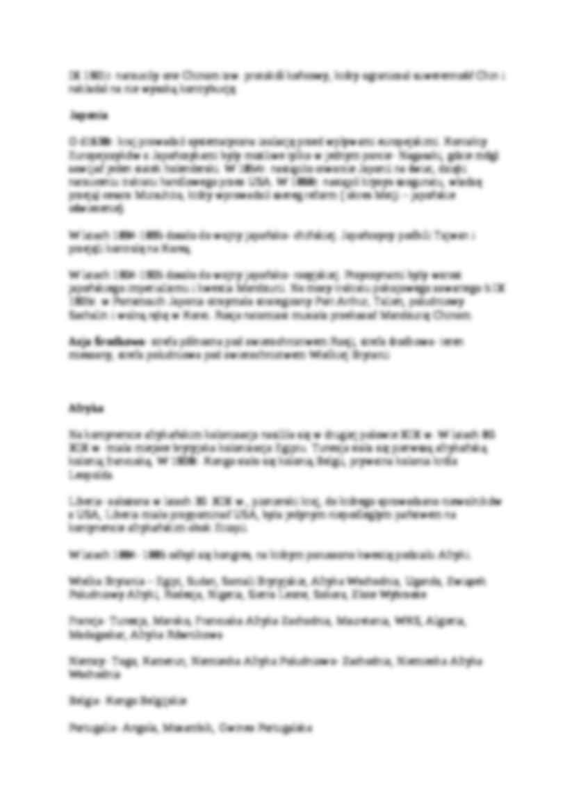 Stodunki miedzynarodowe - Azja, Afryka XIXw. - wykład - strona 2