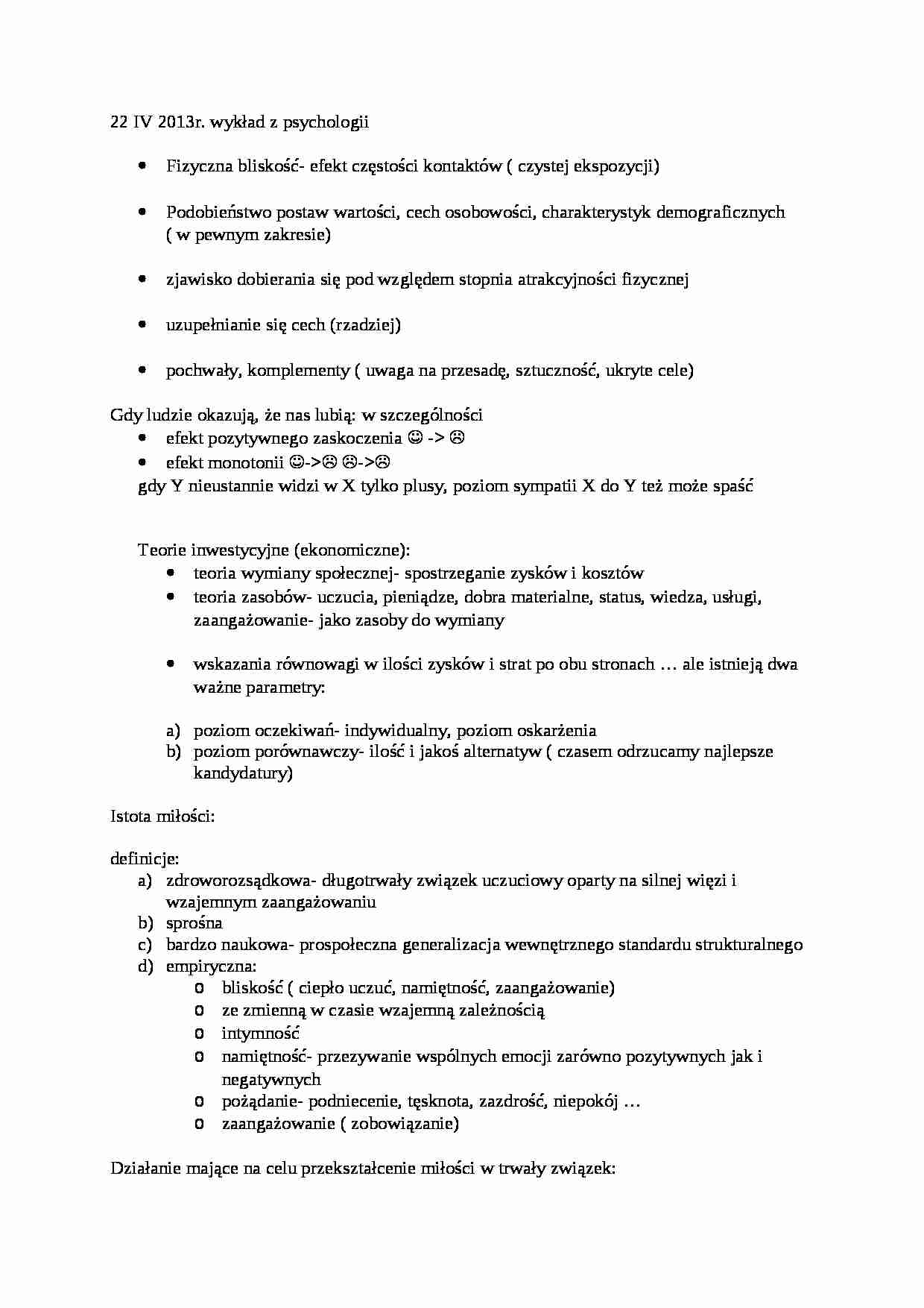 Wykład - podstawowe pojęcia z przedmiotu - strona 1