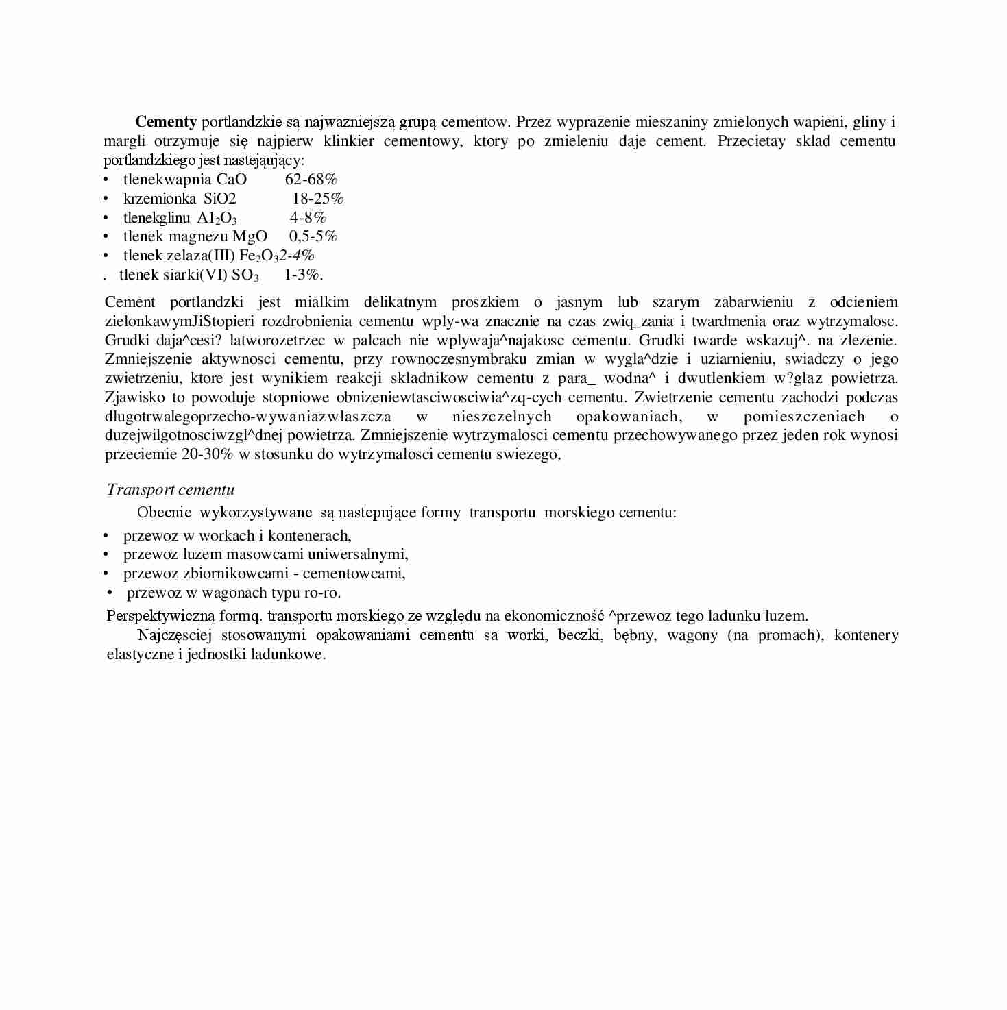 Cement portlandzki - wykład - strona 1