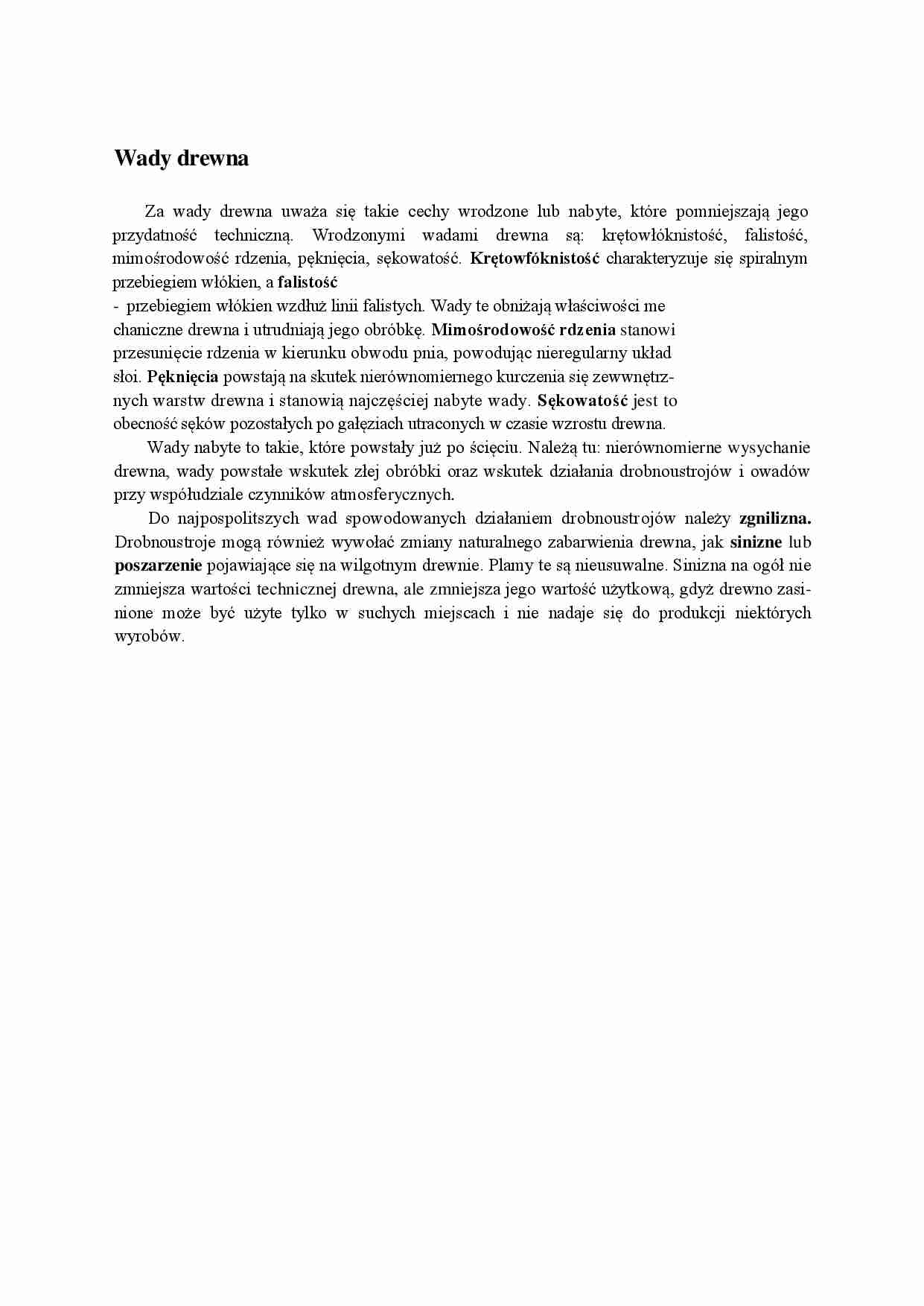 Wady drewna - wykład - strona 1