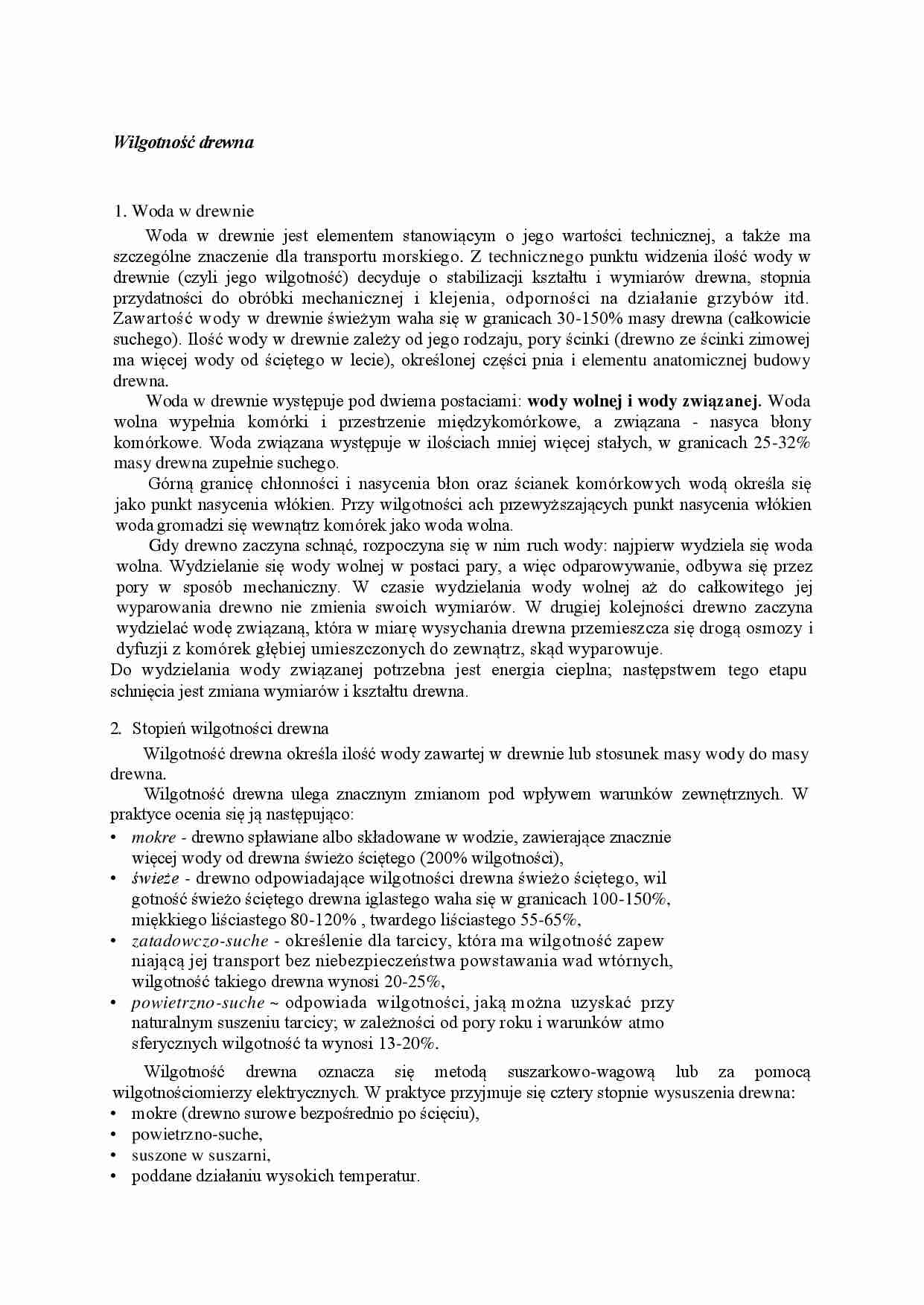 Wilgotność drewna - wykład - strona 1