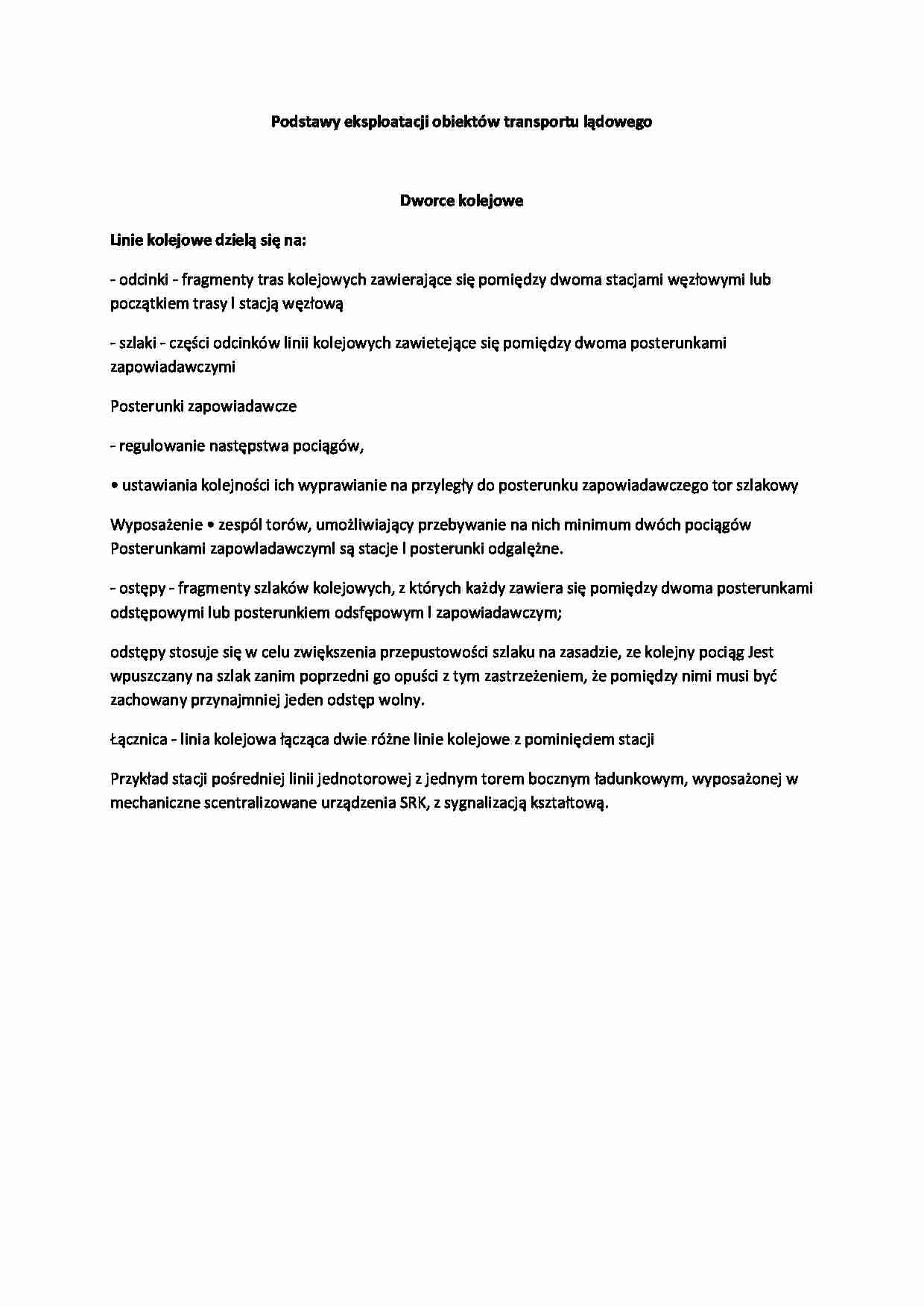 Linie i stacje kolejowe - wykład - strona 1