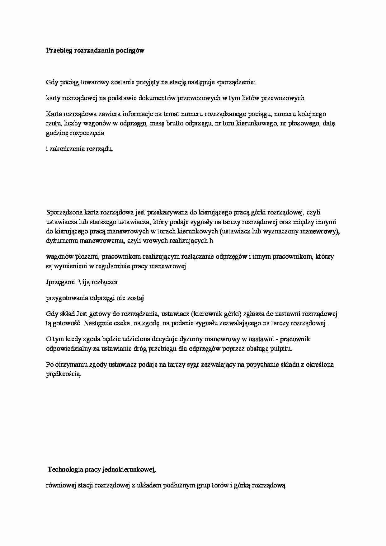 Przebieg rozrządzania pociągów - wykład - strona 1