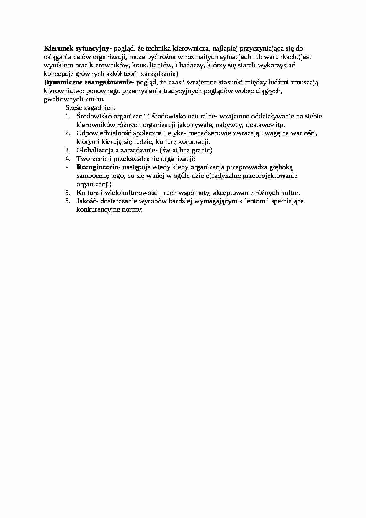 kierowanie zespołami - kierunek sytuacyjny, omówienie - strona 1