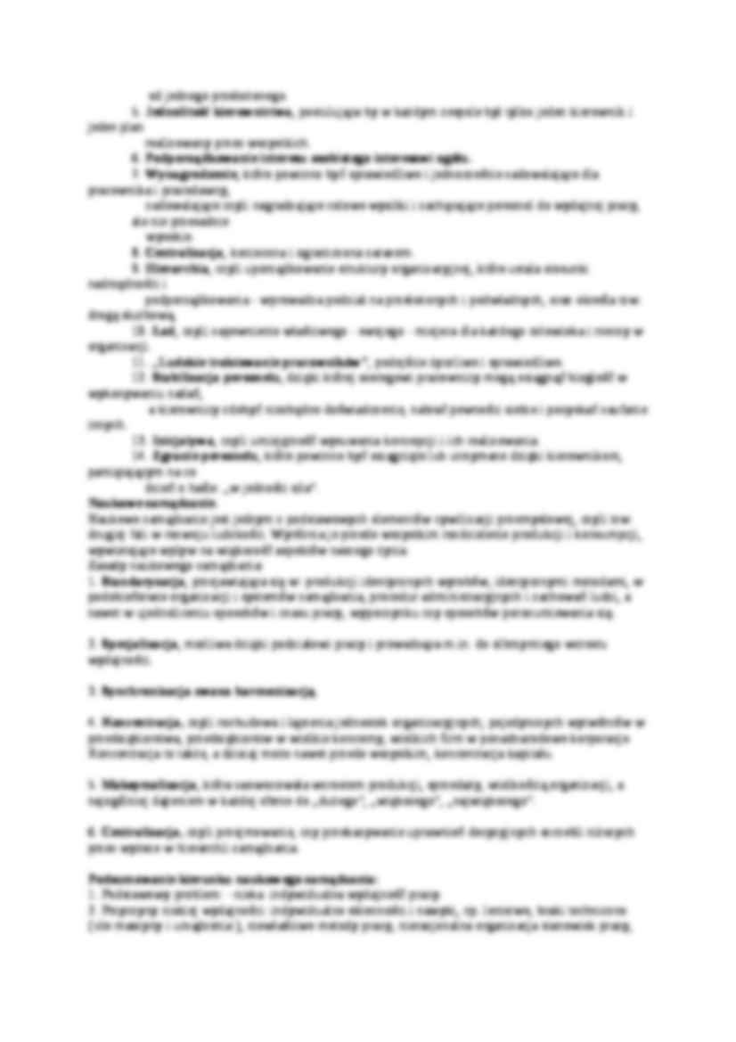 Teoria organizacji - Fayol, omówienie - strona 3
