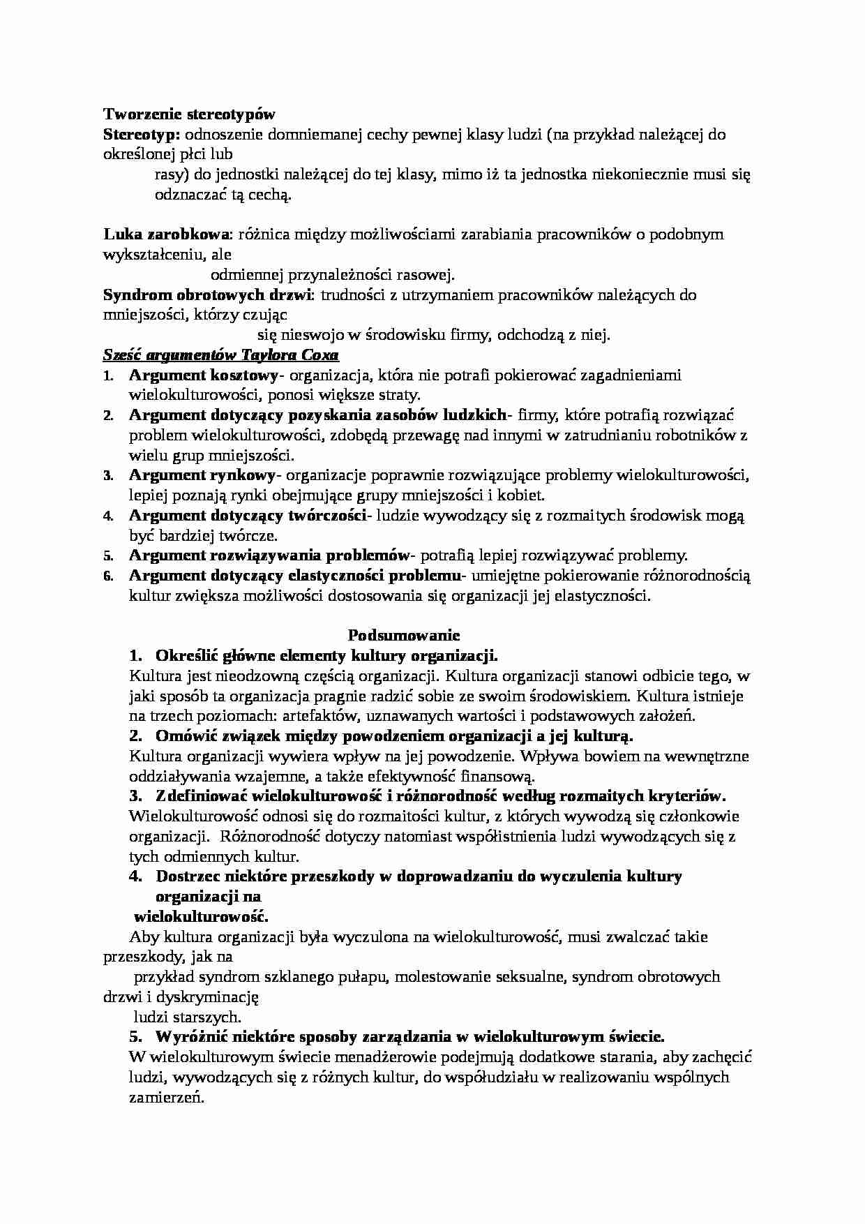 kierowanie zespołami - tworzenie stereotypów, omówienie - strona 1