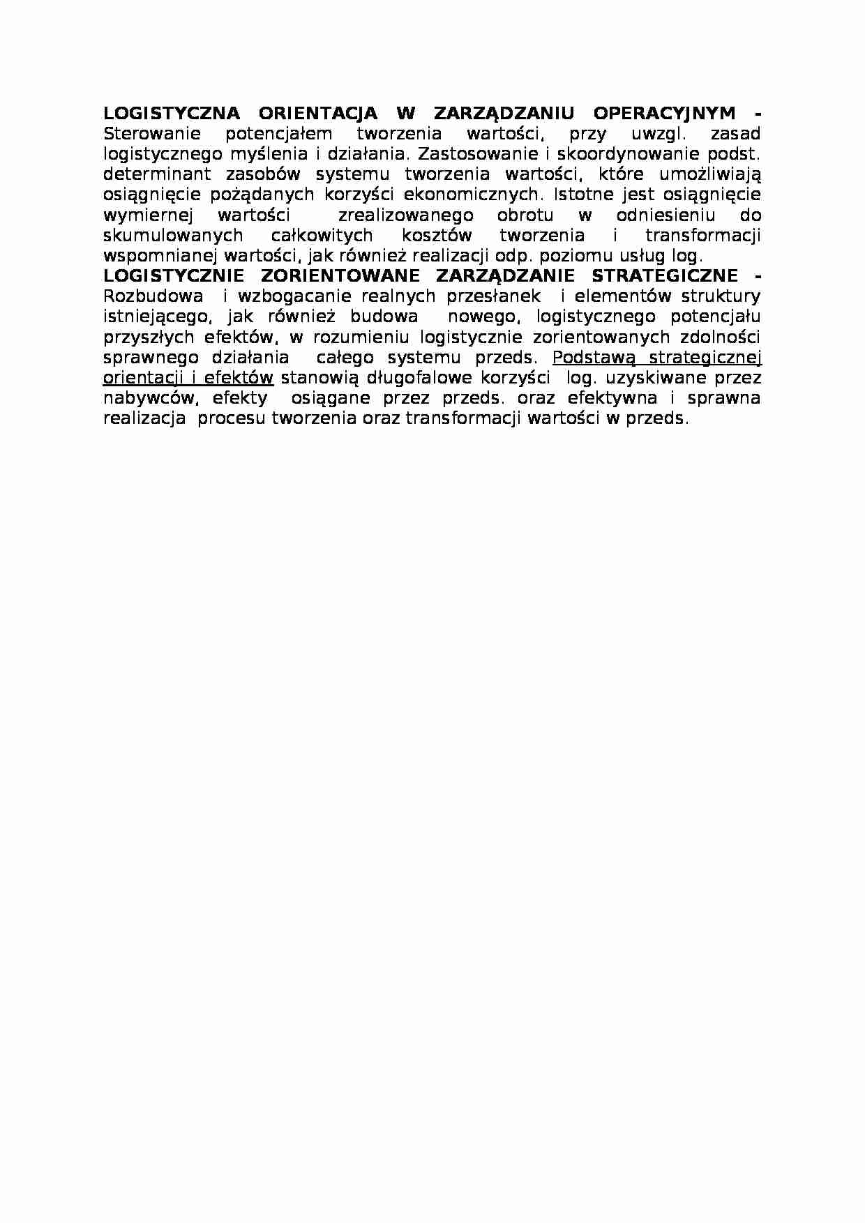 Logistyka orientacyjna, omówienie - strona 1