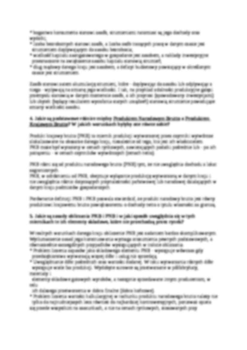 Makroekonomia - egzamin - Produkt Narodowy Brutto  - strona 3