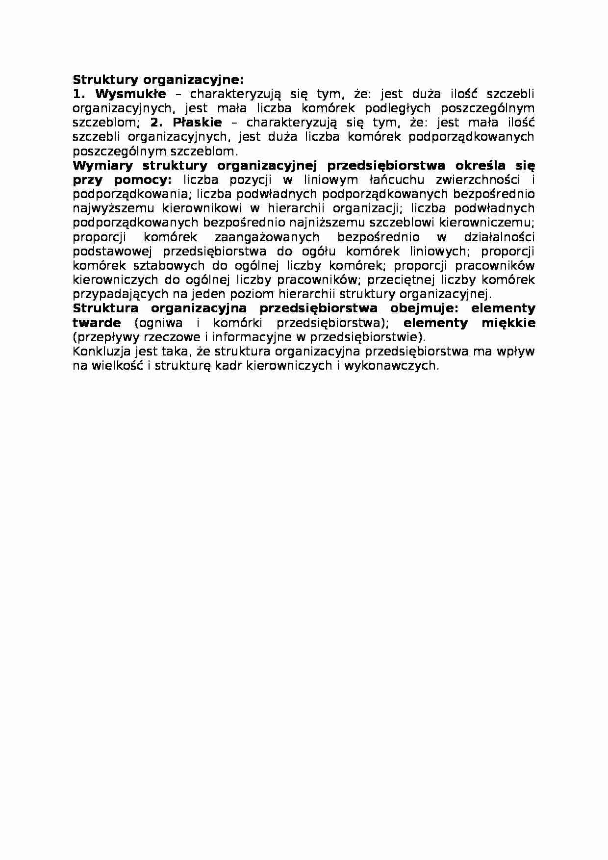 Struktury organizacyjne, omówienie - strona 1