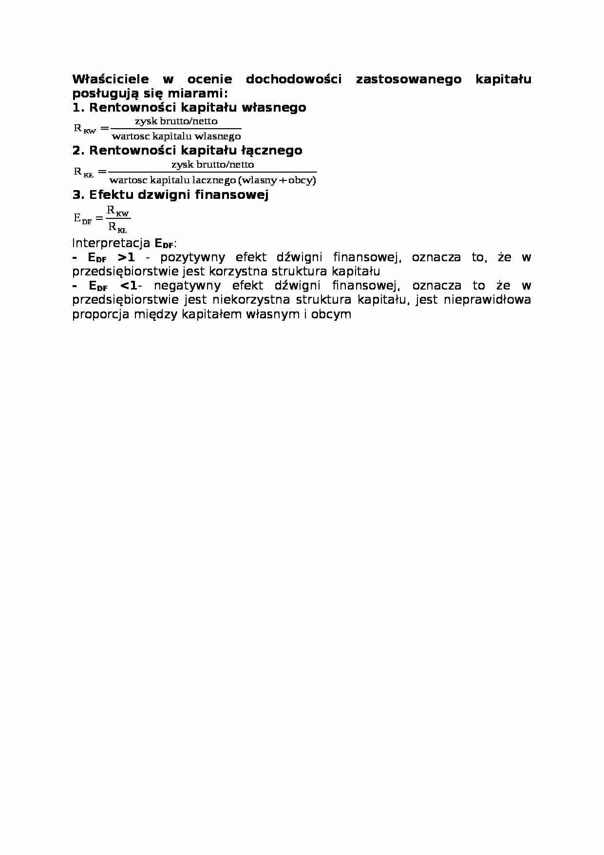 Właściciele w ocenie dochodowości, omówienie - strona 1