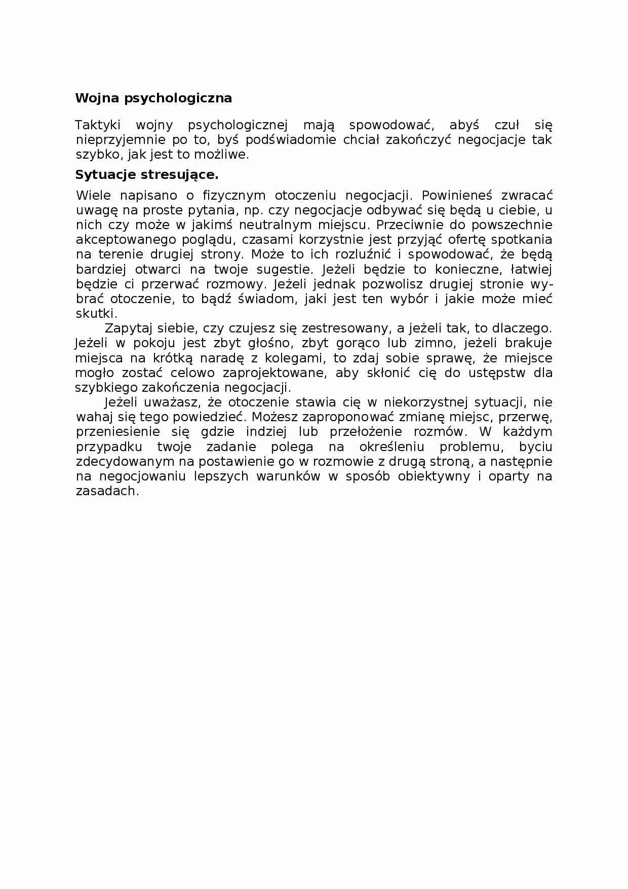 Wojna psychologiczna  - omówienie. - strona 1