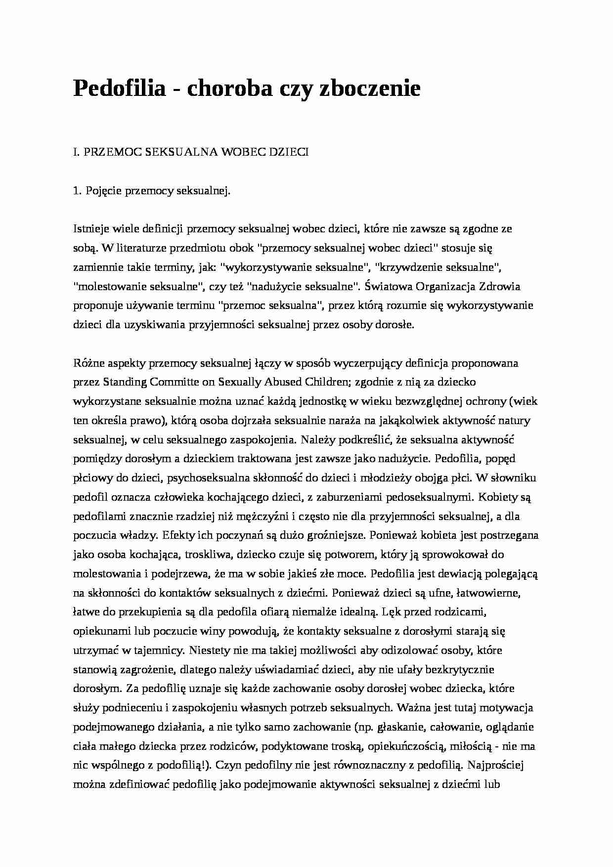 Pedofilia- pedagogika - strona 1