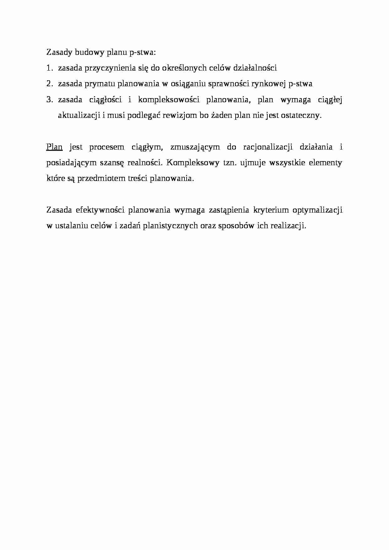 Zasady budowy planu - omówienie. - strona 1