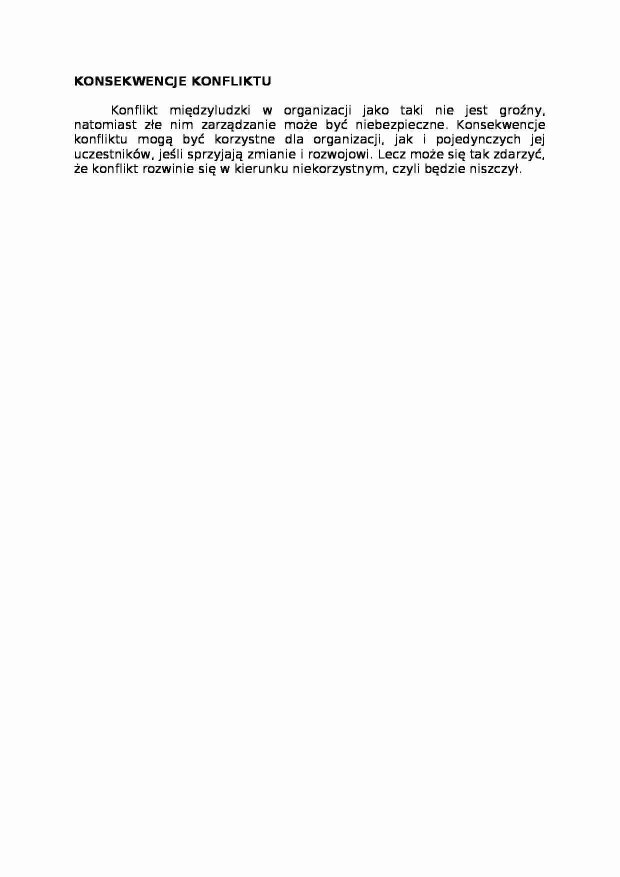 Konsekwencje konfliktu - omówienie. - strona 1