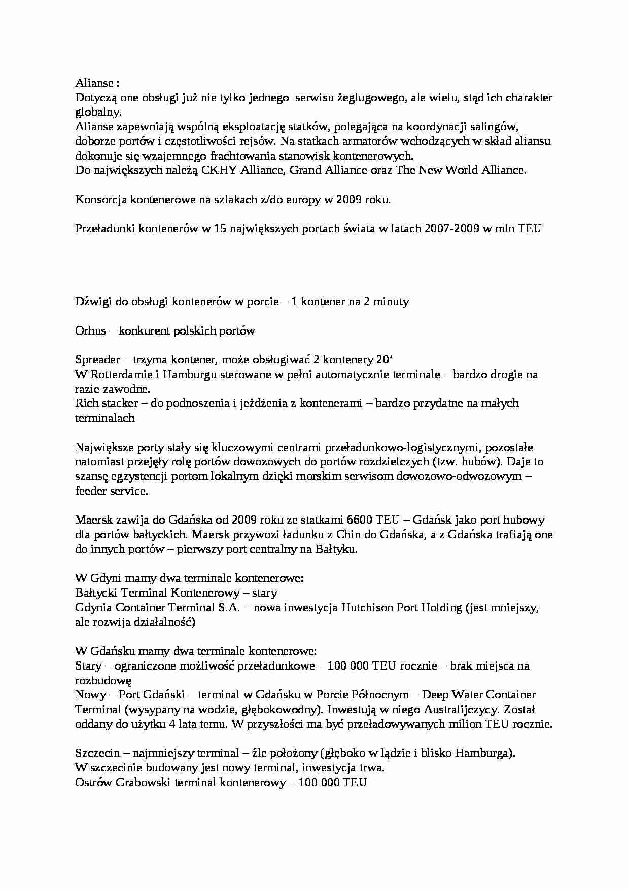 Alianse - omówienie. - strona 1