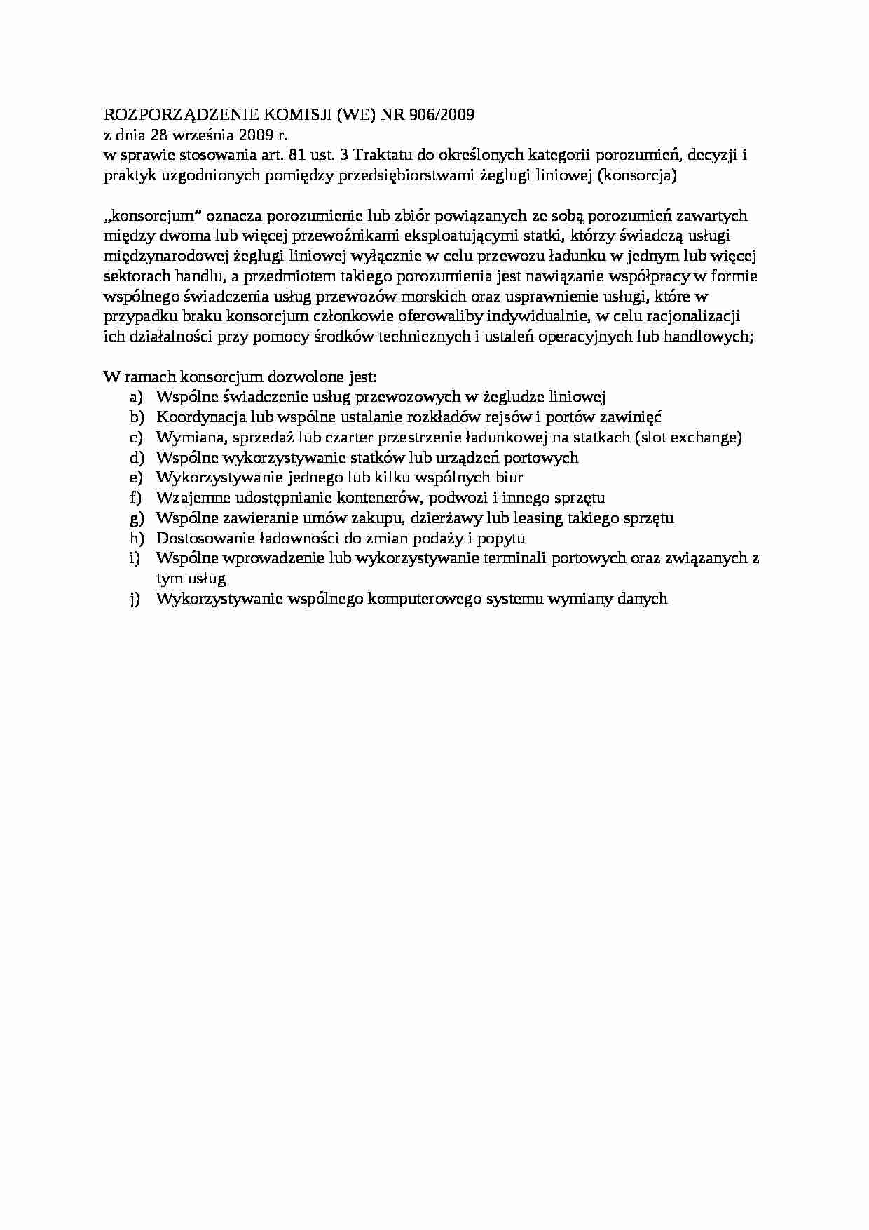 Rozporządzenie komisji  - omówienie. - strona 1