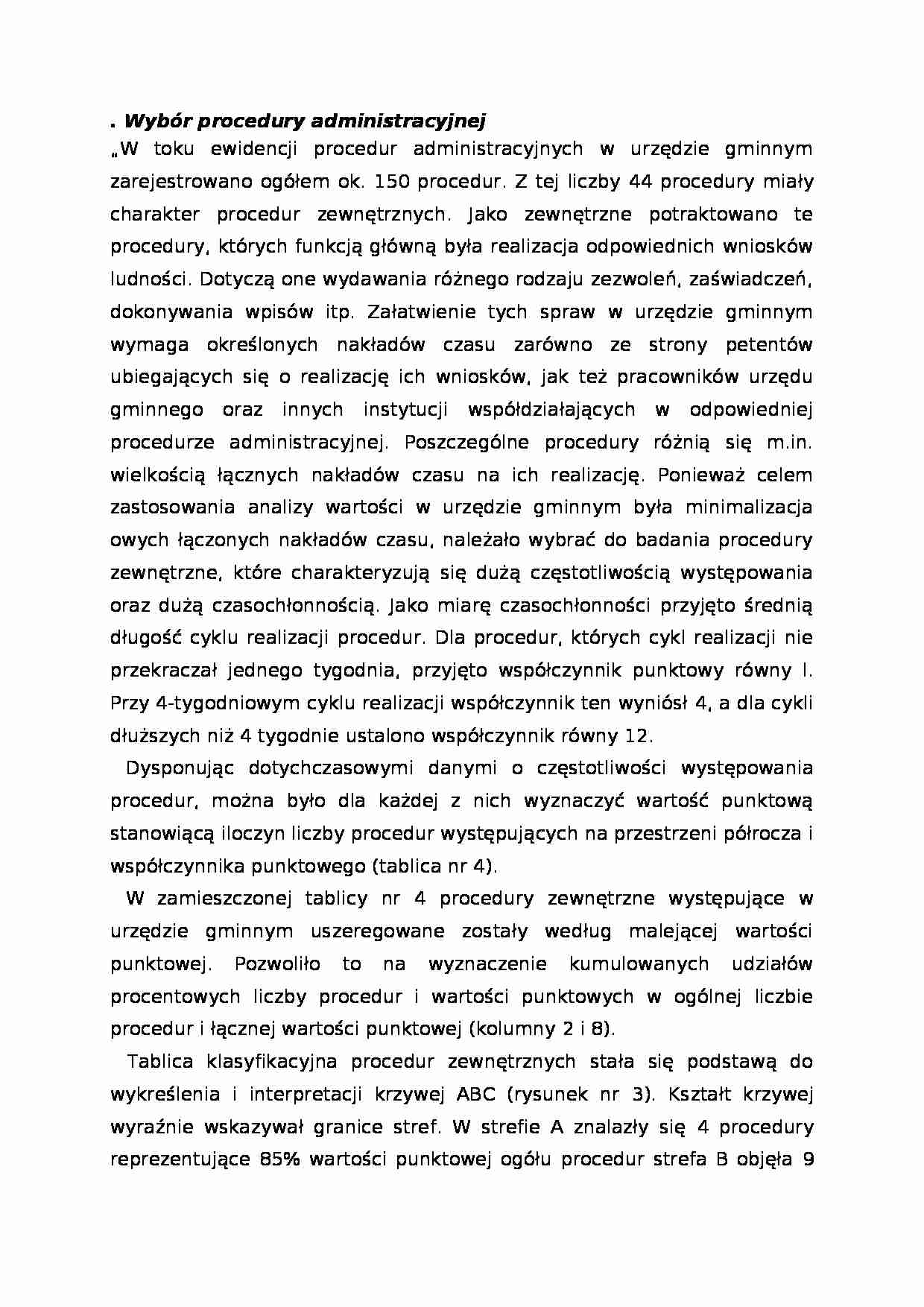 Wybór procedury administracyjnej  - omówienie. - strona 1