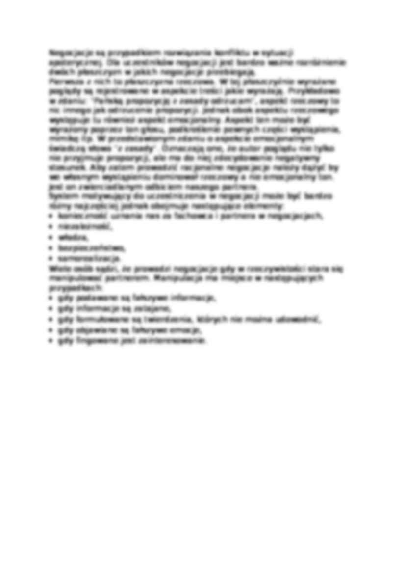 Podstawy psychologiczne negocjacji  - omówienie. - strona 3