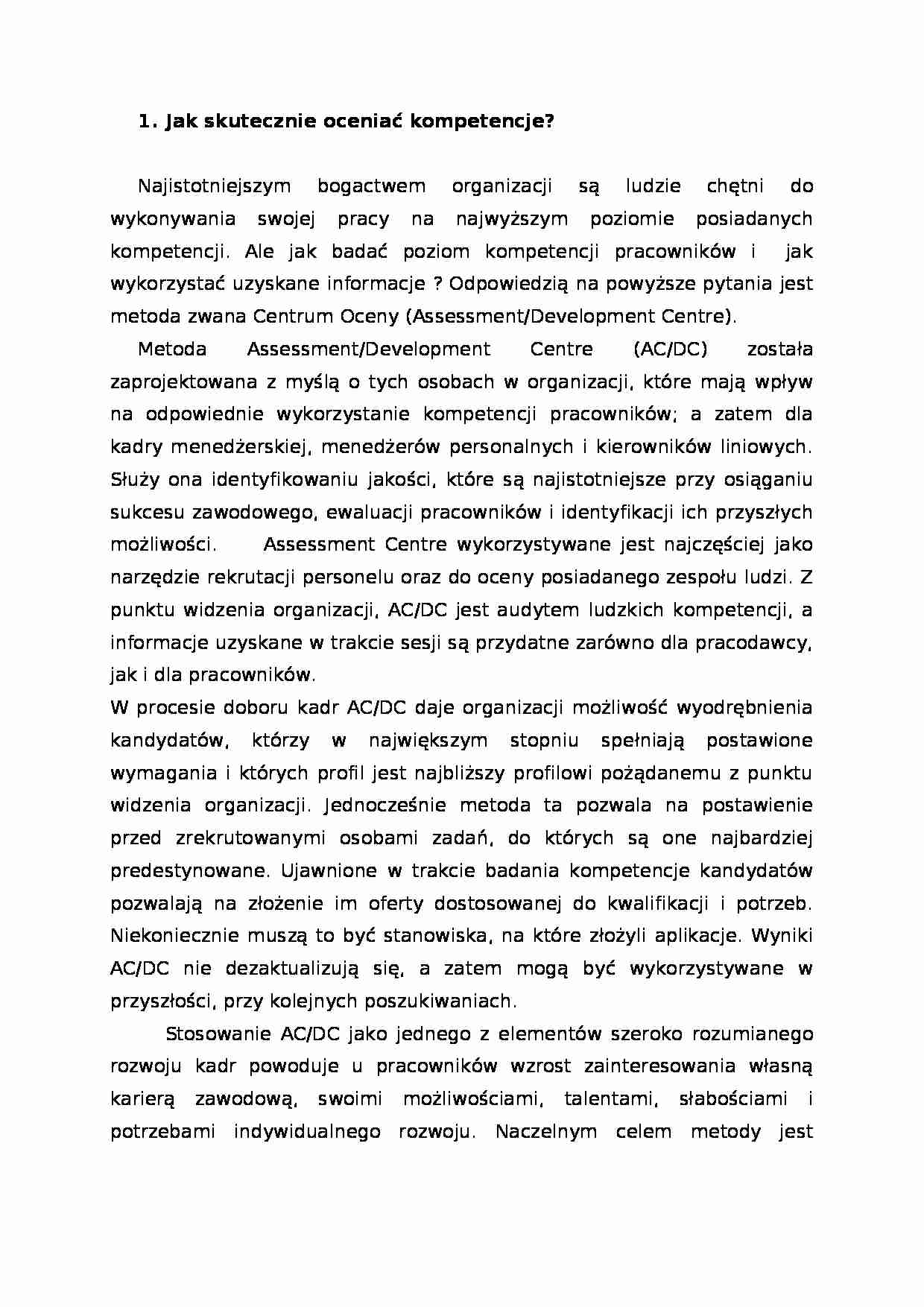 Jak skutecznie oceniać kompetencje  - omówienie. - strona 1