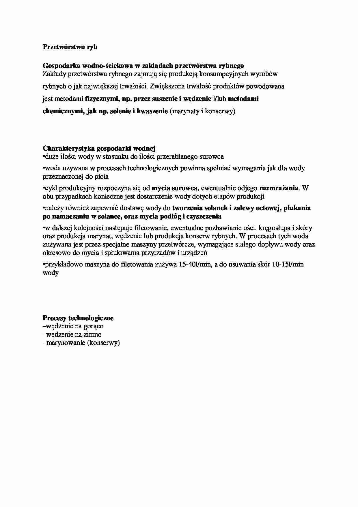 Przetwórstwo ryb - omówienie zagadnienia - strona 1