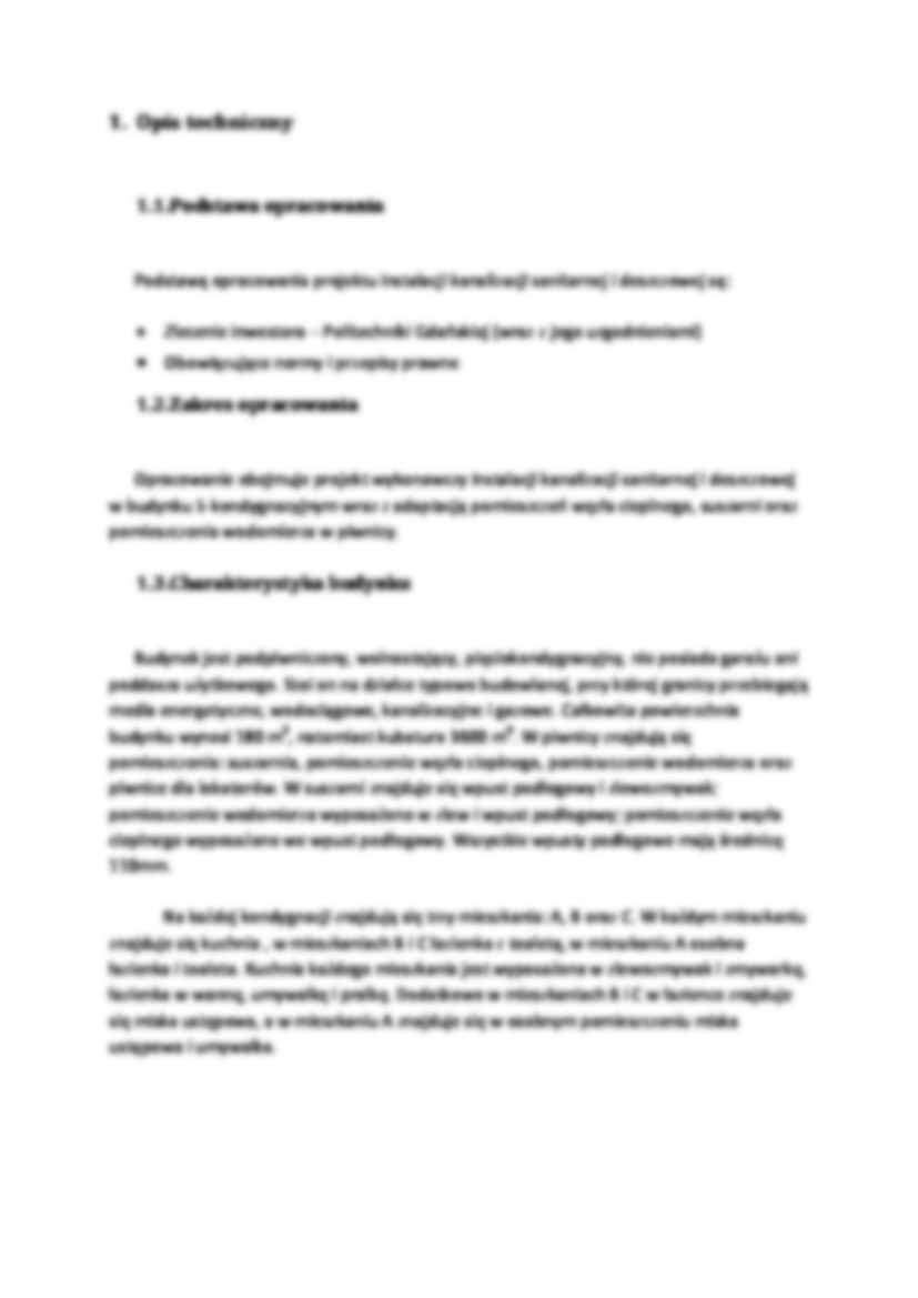 Projekt instalacji kanalizacji sanitarnej i deszczowej - strona 3