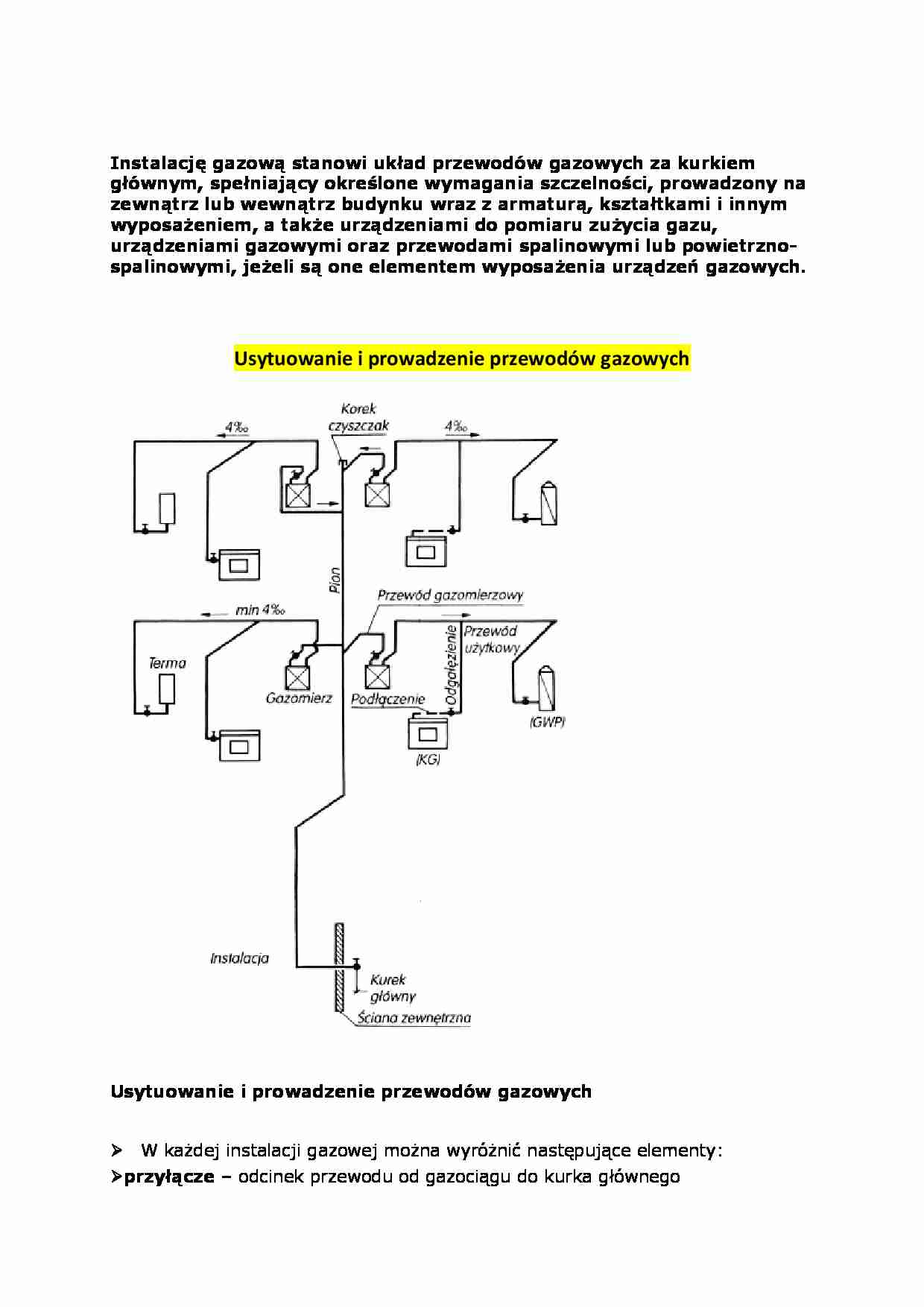 Usytuowanie i prowadzenie przewodów gazowych - omówienie - strona 1