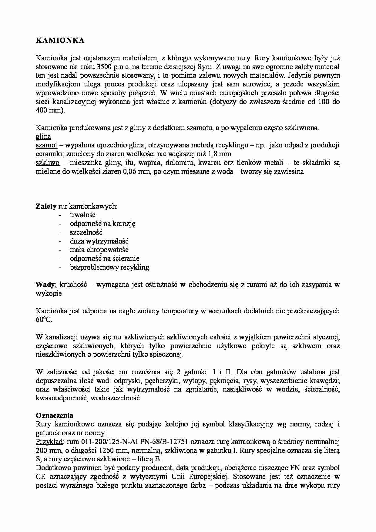 Kamionka - omówienie - strona 1