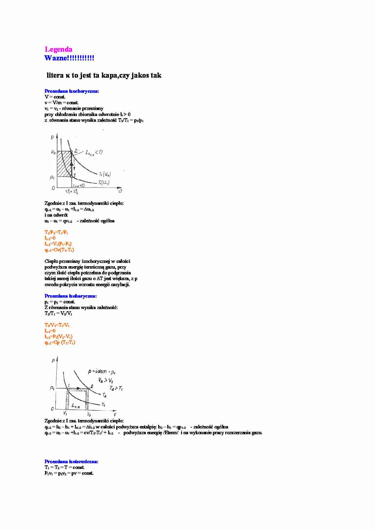 Podstawy techniki cieplnej -materiały na zaliczenie - strona 1