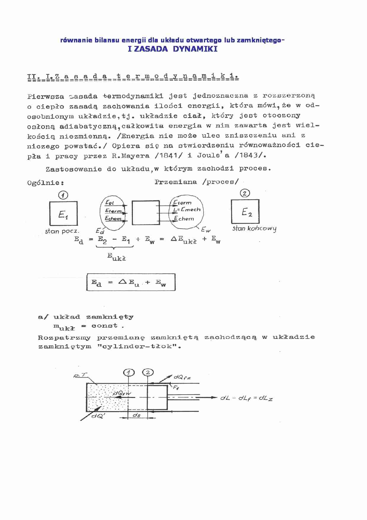 Równanie bilansu energii  - omówienie - strona 1